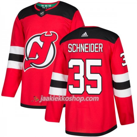 Miehille NHL New Jersey Devils Pelipaita Cory Schneider 35 Adidas 2017-2018 Punainen Authentic